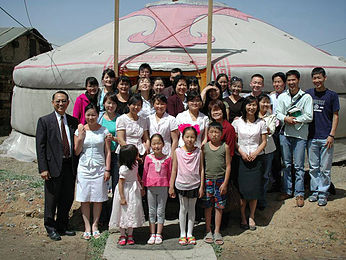 Adventist Mongolian Community. Ger Church. 